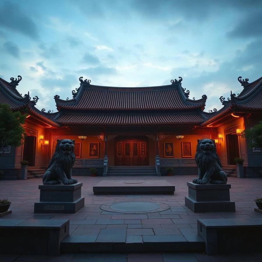 Định vị hồ nước sân trước